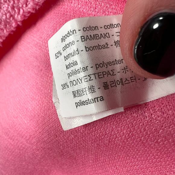 Zara Pink Jacquard Textured Terry Mini Dress Size Small - Picture 4 of 8